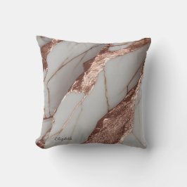 Coussin Parties scintillant tendance en cuivre marbre