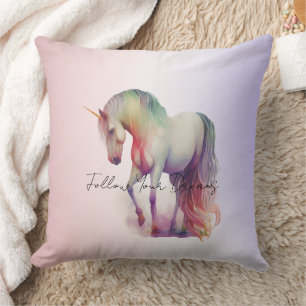 Coussin Parties scintillant Unicorn Ombre violet magique