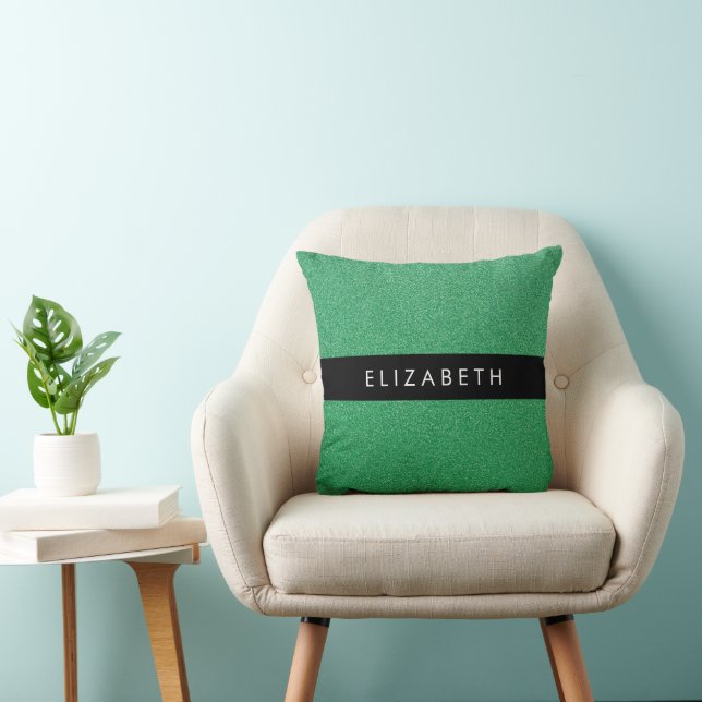 Coussin Parties scintillant verte, Arrière - plan Parties  (Chaise)