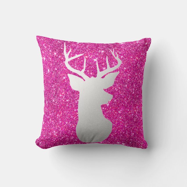 Coussin Parties scintillantes roses modernes de Faux (Recto)