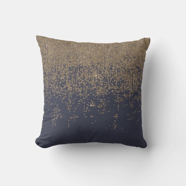 Coussin Parties scintillantes scintillantes Ombre d'or de (Recto)