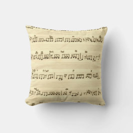 Coussin Partition manuscrite Chanson de musique ivoire