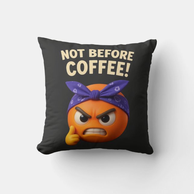 Coussin Pas de café avant (Recto)