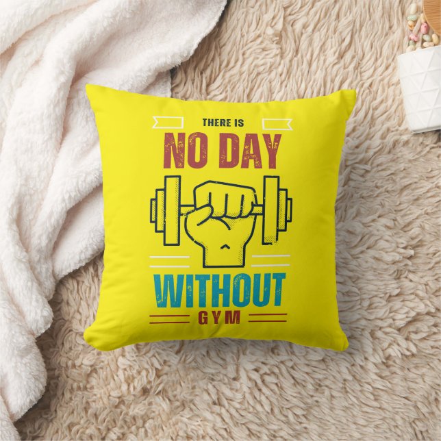 Coussin Pas de journée sans salle de fitness (Couverture)