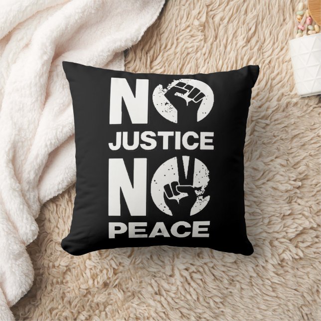 Coussin Pas de justice ni de paix (Couverture)