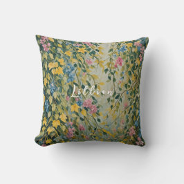 Coussin Passage enchanté : Jardin secret Pastel