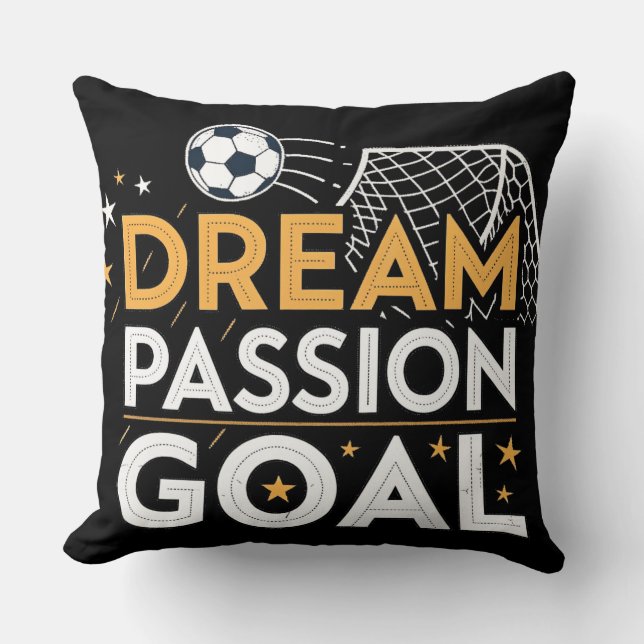 Coussin Passion Goal Motivational Throw Pillow (Recto)