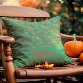 Coussin Pastel aquarelle fleur boho orange Thaillow oreill