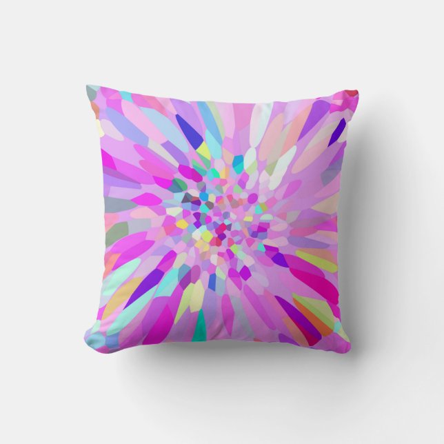 Coussin Pastel aux Fleurs Confetti (Recto)
