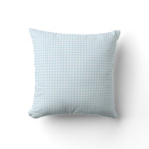 Pastel Blue En vichy Check Jeu d'oreiller