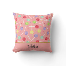 Pastel Candy Lollipop Patterned Pink