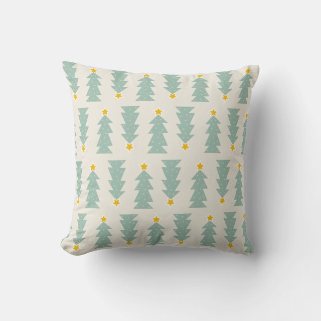 Coussin Pastel Christmas Trees (Recto)
