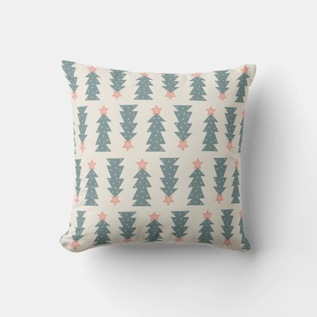 Coussin Pastel Christmas Trees (Recto)
