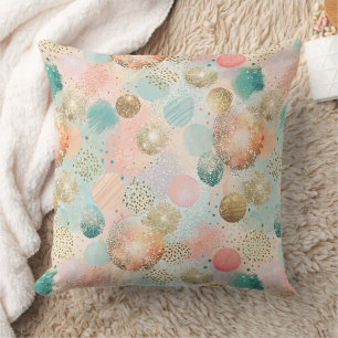 Coussin Pastel Confetti Parties scintillant Motif Abstrait