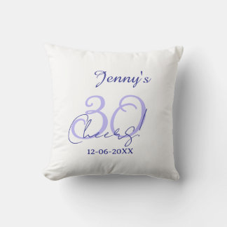 Coussin Pastel félicite 30 ans violet élégant nom da