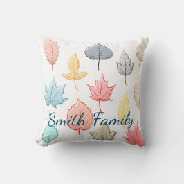 Coussin Pastel Feuilles