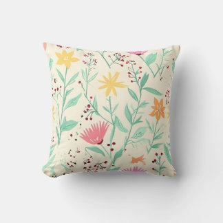 Coussin Pastel Floral Motif Jeu d'oreiller