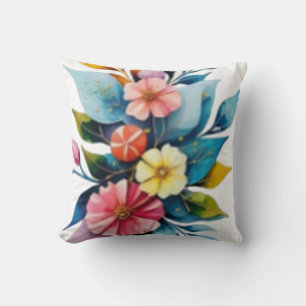 Coussin pastel impressionnant floral vibrant