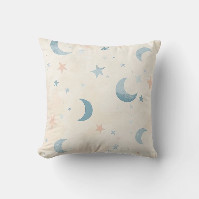 Coussin Pastel Moon et Stars (Recto)