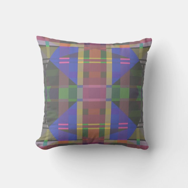 Coussin Pastel rainbow Colorful Geometric (Recto)