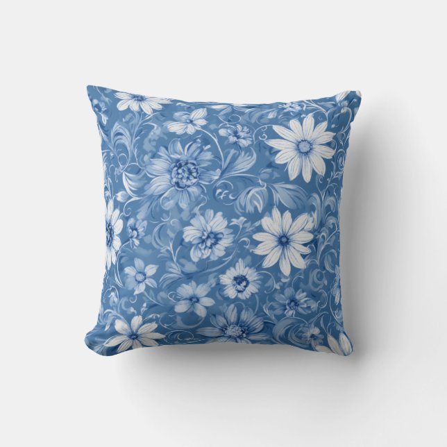 Coussin Pastel Scrolls Blossoms (Recto)
