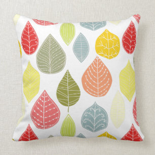 Coussin Pastel Tones Fall Leafs Motif 2