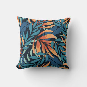 Coussin Pastel Tropical Botanical Abstrait