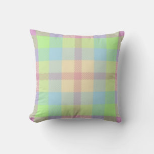 Coussin Pastels doux Tartan Cushion