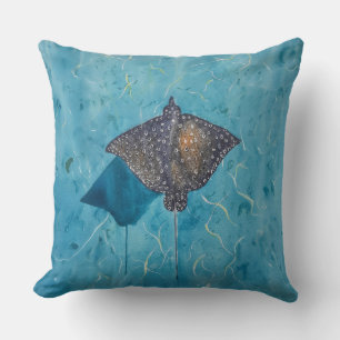 Coussin Pastenague aigle tachetée - Océan