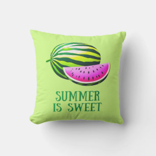 Coussin Pastèque fraîche et mûre avec des vibrations d'été