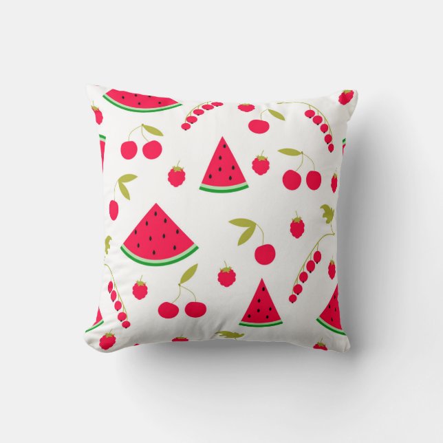 Coussin pastèque, pastèque rouge (Recto)