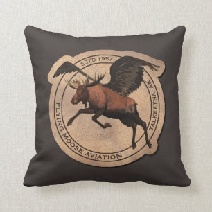 Coussin Patch Flying Moose Aviation