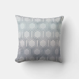 Coussin Patchs de miel Hexagon à caractère ethnique Argent