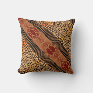 Coussin Patchwork animal Rustc unique Zebra Stripe Pillo