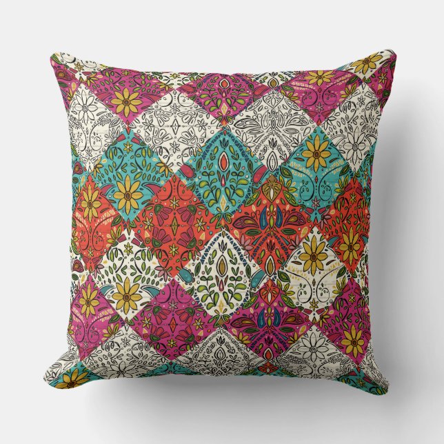 Coussin patchwork aziza (Recto)