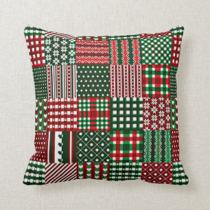 Coussin patchwork coloré