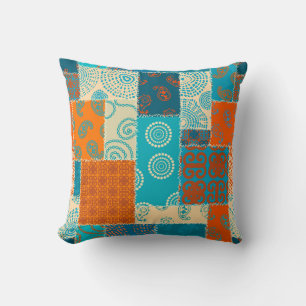 Coussin patchwork indien, arrière - plan vintage sans soud