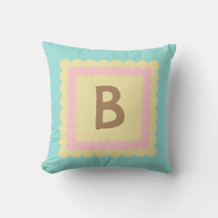 Coussin Pâte à pétoncle Alphabet Monogramme Pâte à motif à