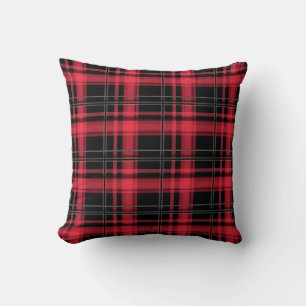 Coussin Pâte rayée en tartan à damiers plaid transparent