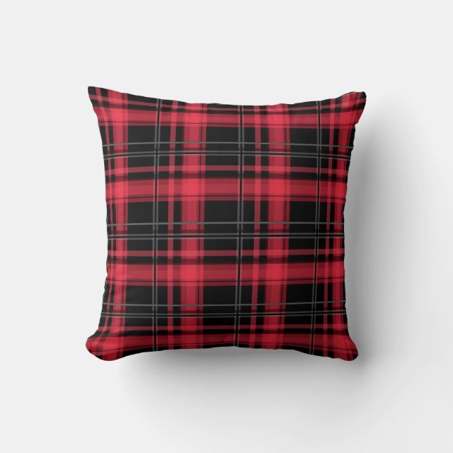 Coussin Pâte rayée en tartan à damiers plaid transparent (Recto)