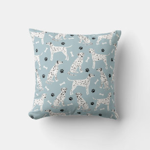 Coussin Pâtes et os dalmates lancent l'oreiller