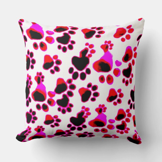 Coussin Pâtes rouges violettes (Recto)