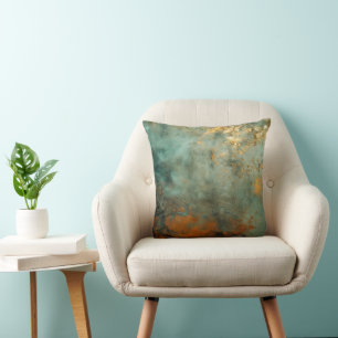 Coussin Patina de cuivre rustique