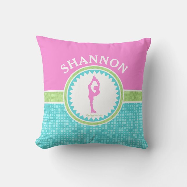 Coussin Patinage artistique Tri En pastel de couleur avec (Recto)