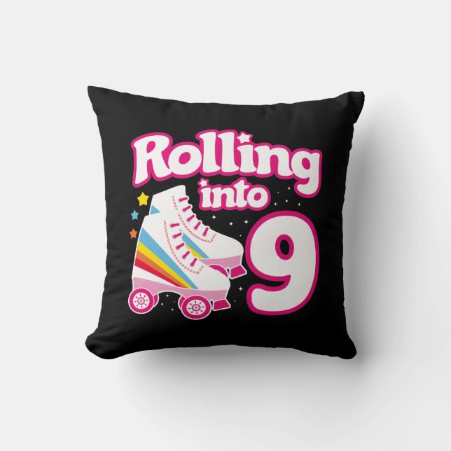 Coussin Patinage pour enfants - 9e anniversaire - Patinage (Recto)