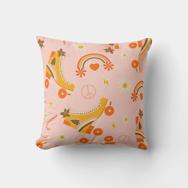 Coussin Patinage Retro super Patinage 70's (Recto)
