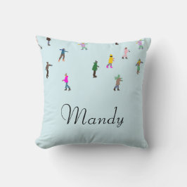 Coussin Patineuse Sur Glace Sur Lac │ patinage sur glace N