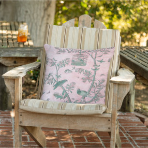 Coussin Patio Chinoiserie Rose