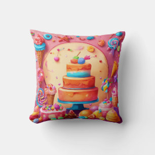 Coussin Pâtisserie et Candyland amusant