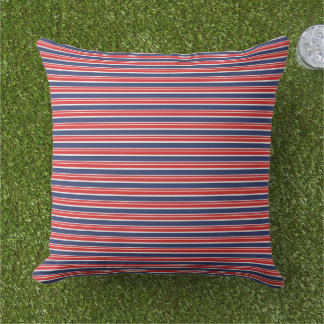 Coussin Patriotic Stripes Outdoor Pillow